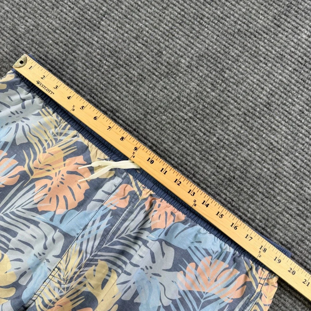 TravisMathew Mens‎ XXL Tropical Palm Print Board Shorts Blue Orange Swim Trunks